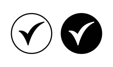 İşaret simgesi vektör illüstrasyonunu kontrol et. İşaret işareti ve sembol