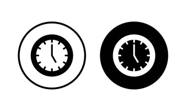 Saat simgesi vektör illüstrasyonu. Zaman işareti ve sembol. saat simgesi