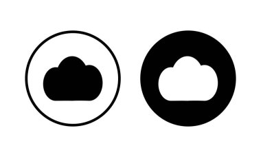 Bulut simgesi vektör çizimi. bulut işareti ve sembol