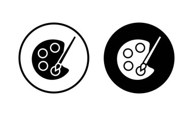 Simge vektör illüstrasyonunu boya. Boya fırçası işareti ve sembol. boyama silindiri vektörü