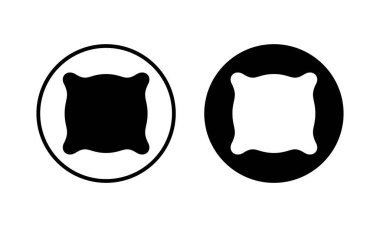 Yastık simgesi vektör çizimi. Yastık işareti ve sembol. Rahat yumuşacık yastık.