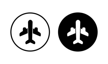 Düzlem ikonu vektör illüstrasyonu. Uçak işareti ve sembol. Uçuş taşıma sembolü. Seyahat işareti. uçak.
