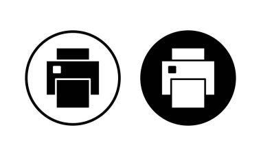 Simge vektör çizimini yazdır. yazıcı işareti ve sembol