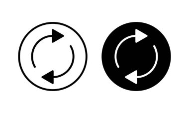 Simge vektör illüstrasyonunu tazele. İşareti ve sembolü yeniden yükle. Simgeyi güncelle.