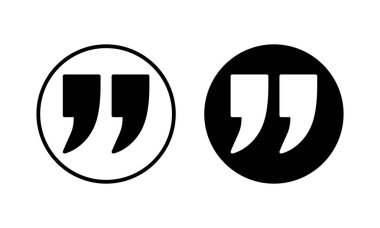 Simge vektör illüstrasyonundan alıntı. Tırnak işareti ve sembol