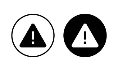 Tehlike ikonu vektör çizimi. Dikkat işareti ve sembol. Tehlike uyarısı işareti