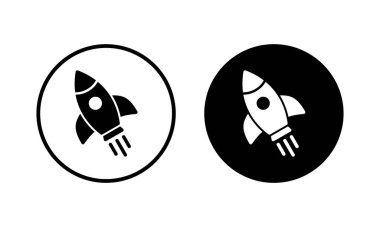 Roket ikon vektör illüstrasyonu. Başlangıç işareti ve sembol. roket fırlatma simgesi