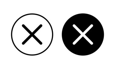 Simge vektör çizimini kapat. İşareti ve sembolü sil. çapraz işaret