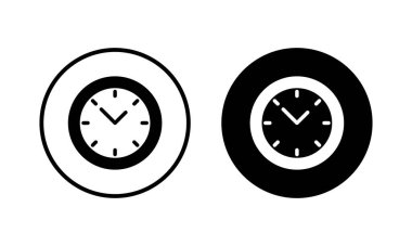 Saat simgesi vektör illüstrasyonu. Zaman işareti ve sembol. saat simgesi