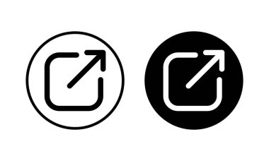 Dış bağlantı ikonu vektör illüstrasyonu. bağlantı işareti ve sembol. hiper bağlantı sembolü
