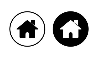 Ev ikonu vektör illüstrasyonu. Ev işareti ve sembol