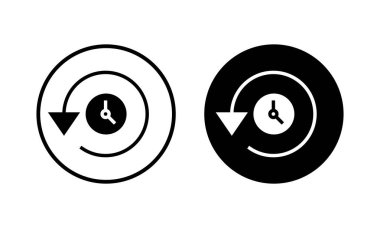 Tarih ikonu vektör illüstrasyonu. Son olay geçmişi işareti ve simgesi