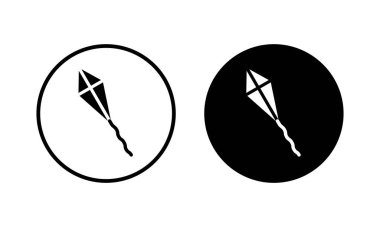 Kite simgesi vektör illüstrasyonu. Uçurtma işareti ve sembol