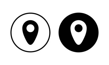 Pin simgesi vektör illüstrasyonu. Yer işareti ve sembol. hedef simgesi. harita iğnesi