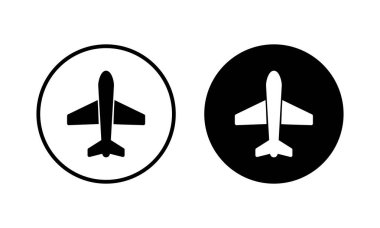 Düzlem ikonu vektör illüstrasyonu. Uçak işareti ve sembol. Uçuş taşıma sembolü. Seyahat işareti. uçak.