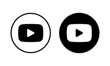 Simge vektör illüstrasyonunu çal. Düğme işareti ve sembolü çal