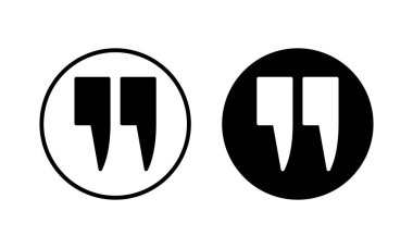 Simge vektör illüstrasyonundan alıntı. Tırnak işareti ve sembol