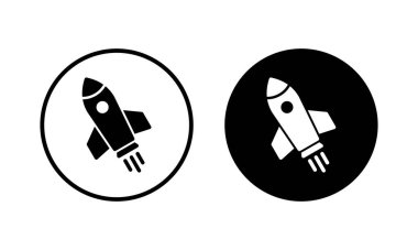 Roket ikon vektör illüstrasyonu. Başlangıç işareti ve sembol. roket fırlatma simgesi