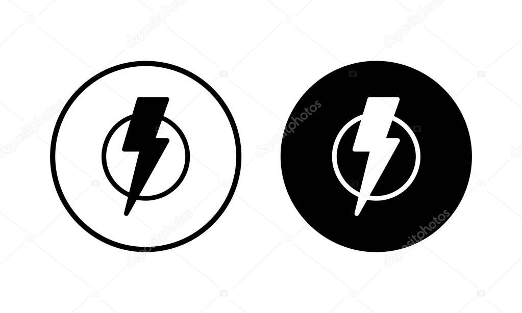 Lightning icon vector illustration. electric sign and symbol. power icon. energy sign