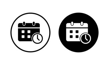 Takvim simgesi vektör illüstrasyonu. Takvim işareti ve sembol. Simge simgesini ayarla