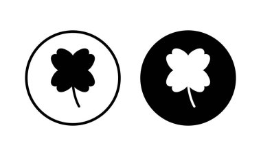 Yonca ikonu vektör illüstrasyonu. Yonca işareti ve sembol. dört yapraklı yonca simgesi.