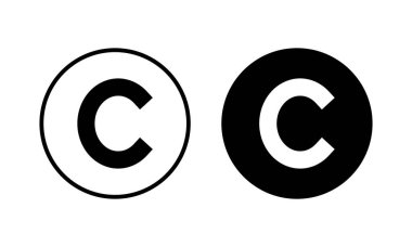 Telif hakkı ikon vektör illüstrasyonu. telif hakkı işareti ve sembol