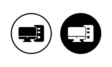 Bilgisayar simgesi vektör illüstrasyonu. bilgisayar izleme işareti ve simgesi