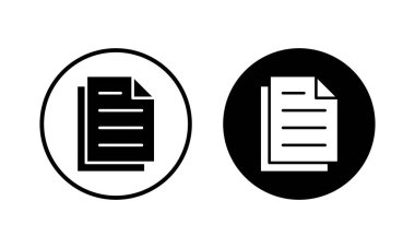 Belge simgesi vektör illüstrasyonu. Kağıt ve sembol. Dosya Simgesi