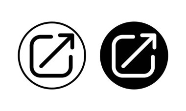 Dış bağlantı ikonu vektör illüstrasyonu. bağlantı işareti ve sembol. hiper bağlantı sembolü