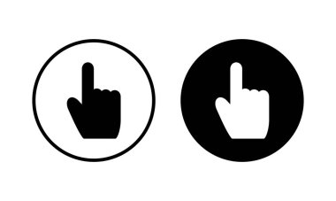 El imleç simgesi vektör illüstrasyonu. İmleç işareti ve sembol. el imleç simgesi clik