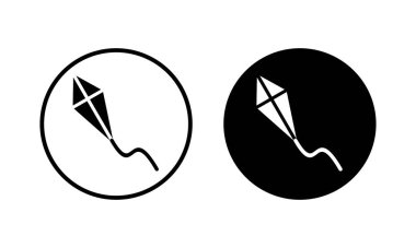 Kite simgesi vektör illüstrasyonu. Uçurtma işareti ve sembol