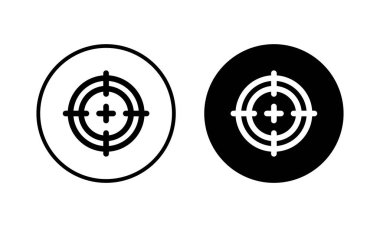 Hedef ikon vektör çizimi. hedef simge vektörü. hedef pazarlama işareti ve sembol