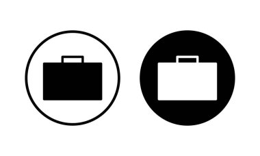 Evrak çantası ikon vektör illüstrasyonu. Bavul işareti ve sembol. bagaj sembolü.