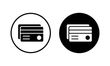 Kredi kartı ikonu vektör illüstrasyonu. Kredi kartı ödeme imzası ve sembolü