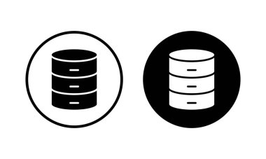 Veritabanı ikonu vektör illüstrasyonu. veritabanı işareti ve sembolü