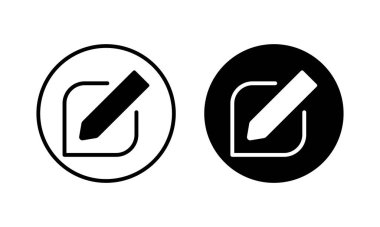 Simge vektör illüstrasyonunu düzenle. Belge imza ve sembolünü düzenle. Metin simgesini düzenle. Kalem. kaydolun