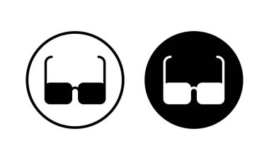 Gözlük simgesi vektör illüstrasyonu. Gözlük işareti ve sembol