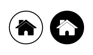 Ev ikonu vektör illüstrasyonu. Ev işareti ve sembol