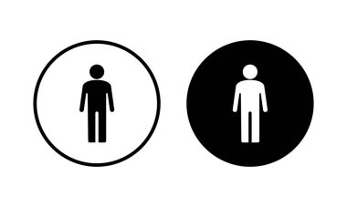 Erkek ikonu vektör illüstrasyonu. Erkek işareti ve sembol. insan sembolü