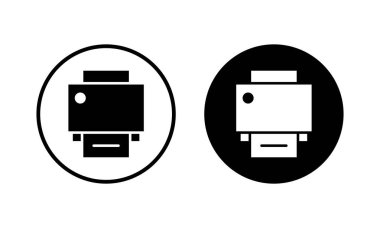 Simge vektör çizimini yazdır. yazıcı işareti ve sembol