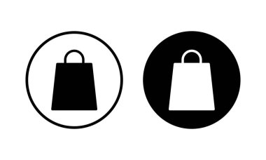 Alışveriş poşeti ikon vektör illüstrasyonu. Alışveriş işareti ve sembol
