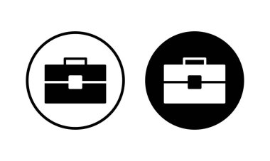 Evrak çantası ikon vektör illüstrasyonu. Bavul işareti ve sembol. bagaj sembolü.