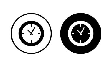 Saat simgesi vektör illüstrasyonu. Zaman işareti ve sembol. saat simgesi