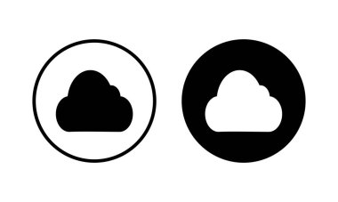Bulut simgesi vektör çizimi. bulut işareti ve sembol