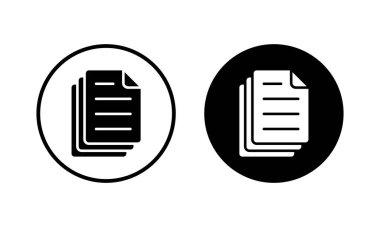 Belge simgesi vektör illüstrasyonu. Kağıt ve sembol. Dosya Simgesi