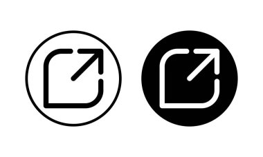 Dış bağlantı ikonu vektör illüstrasyonu. bağlantı işareti ve sembol. hiper bağlantı sembolü