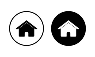 Ev ikonu vektör illüstrasyonu. Ev işareti ve sembol