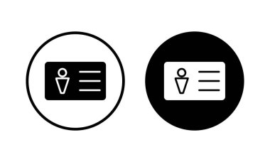 Lisans simgesi vektör illüstrasyonu. Kimlik kartı simgesi. Sürücü ehliyeti, personel kimlik kartı 