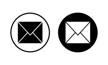 Posta simgesi vektör illüstrasyonu. e-posta işareti ve sembol. E- posta simgesi. Zarf simgesi