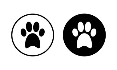 Paw simgesi vektör illüstrasyonu. Pençe izi ve sembol. köpek ya da kedi pençesi